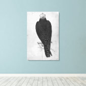 Hawk aan de hand canvas afdruk (Insitu (Houten vloer))