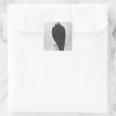 Hawk aan de hand vierkante sticker (Tas)
