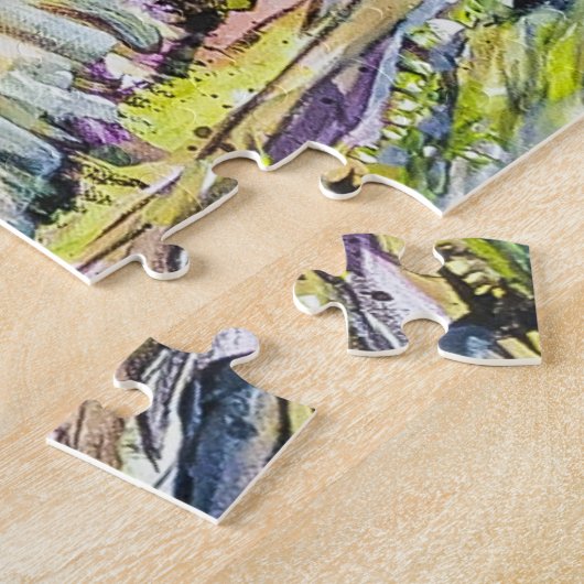 Hawk Abstract Kunstontwerp Overmaats Jigzaag Puzzl Legpuzzel (Zijkant)