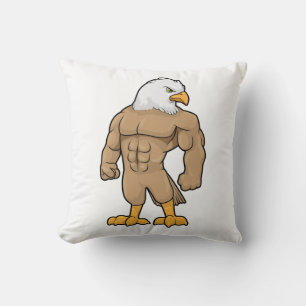 Hawk als Bodybuilder met Six pack Kussen