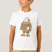 Hawk als Bodybuilder met Six pack T-shirt (Voorkant)