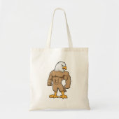 Hawk als Bodybuilder met Six pack Tote Bag (Voorkant)