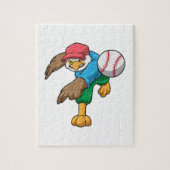 Hawk bij Baseball met honkbalknuppel Legpuzzel (Verticaal)