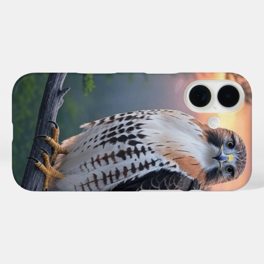 Hawk bij zonsondergang Case-Mate iPhone case (Achterkant (horizontaal))