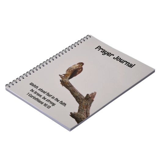 Hawk Bird Bijbelvers Gebedsdagboek Notitieboek (Linkerzijde)