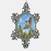 Hawk Bird Kerstfeestay Ornament (Links)
