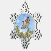 Hawk Bird Kerstfeestay Ornament (Rechts)