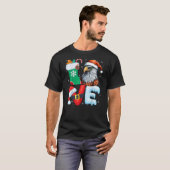 Hawk Birds Wearing Santa Hat Xmas Holiday Hawk Chr T-shirt (Voorkant volledig)