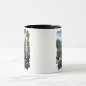 Hawk by Mountain Lake Reflection Mok (Midden)