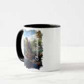 Hawk by Mountain Lake Reflection Mok (Voorkant links)