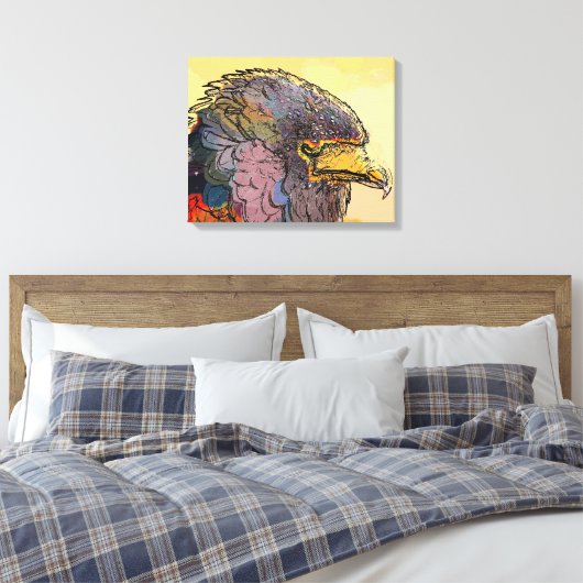 HAWK CANVAS AFDRUK (Insitu (Slaapkamer))