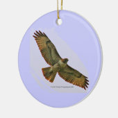 Hawk & Duck-feestversiering Keramisch Ornament (Links)