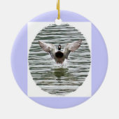 Hawk & Duck-feestversiering Keramisch Ornament (Achterkant)