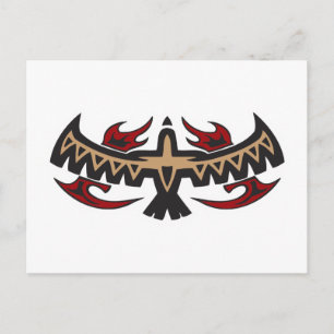 Hawk Eagle Tribal Tattoo Briefkaart