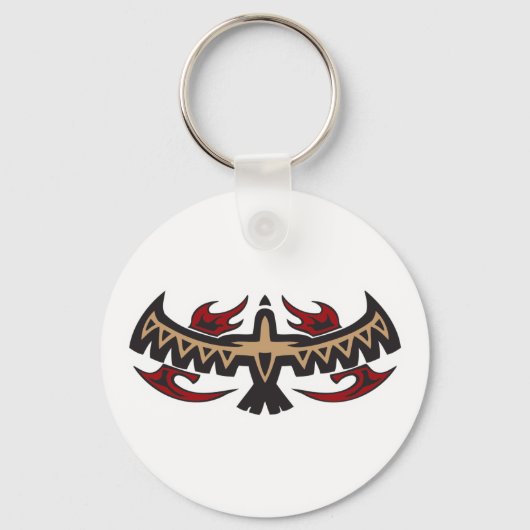 Hawk Eagle Tribal Tattoo Sleutelhanger (Voorkant)