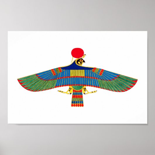 Hawk embleem Ra egypte oude farao piramide god h Poster (Voorkant)