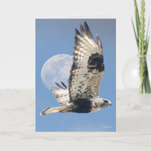 Hawk en Moon Wenskaart Kaart