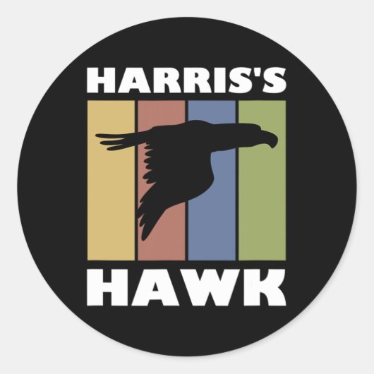 Hawk Falcon Hunter Ronde Sticker (Voorkant)