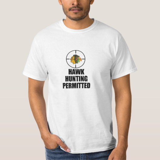 Hawk Hunting Toegelaten T-Shirt (Voorkant)