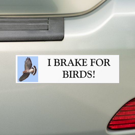 Hawk, ik REM FORBIRDS. Bumpersticker (Op auto)