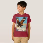 "Hawk in Flight - Freedom & Power ontworpen" T-shirt (Voorkant volledig)