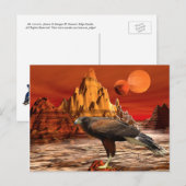 Hawk in het Briefkaart van de Rode bergen (Voorkant / Achterkant)