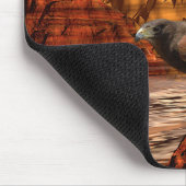 Hawk in het Rode Gegebergte Mousepad Muismat (Hoek)