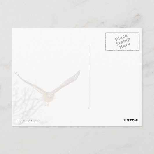 Hawk in vlucht briefkaart (Achterkant)