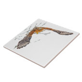 Hawk in vlucht tegeltje (Zijkant)