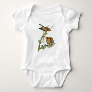 Hawk John Audubon Birds uit Amerika met rode schou Romper