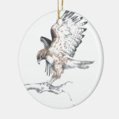 Hawk Keramisch Ornament (Links)