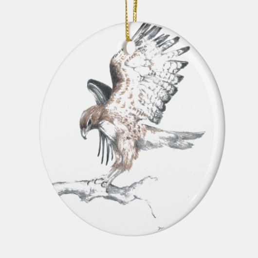 Hawk Keramisch Ornament (Links)