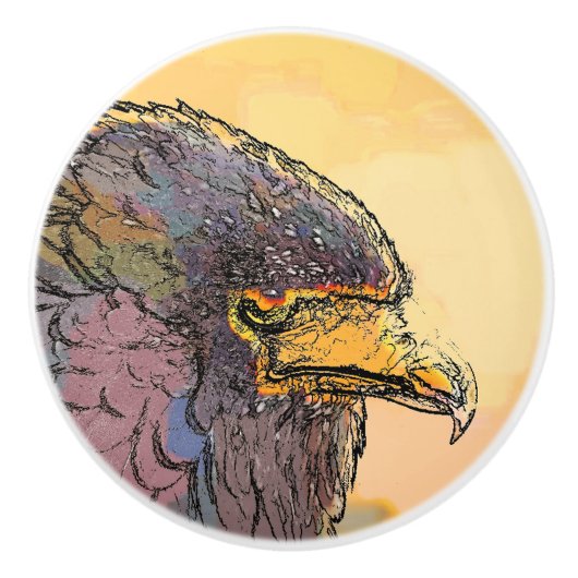 HAWK KERAMISCHE KNOP (Voorkant)