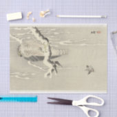 Hawk met houtskooltje van Ohara Koson Tissuepapier (Craft)