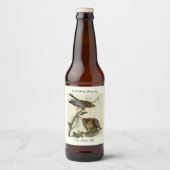 Hawk met rode schouders - Amerikaanse vogels van A Bier Etiket (Voorkant)