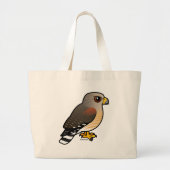 Hawk met rode schouders grote tote bag (Voorkant)