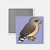 Hawk met rode schouders magneet (Voorkant / Achterkant)