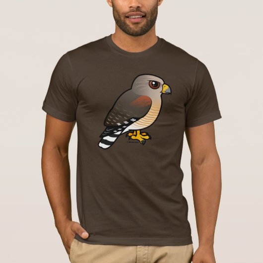 Hawk met rode schouders t-shirt (Voorkant)
