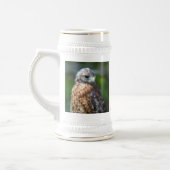 Hawk met roodschouderklopjes bierpul (Links)