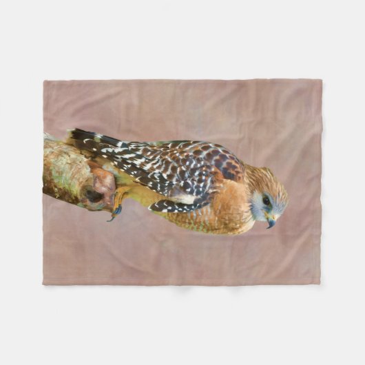 Hawk met roodschouderklopjes fleece deken (Voorkant (Horizontaal))