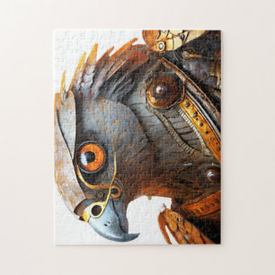 Hawk met steampunk armor legpuzzel