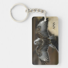 Hawk met Wings Out Wildlife Sanctuary Monogram Sleutelhanger