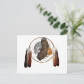 Hawk Moon Briefkaart (Staand voorkant)