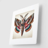 Hawk Moth 260824IREF237 - Watercolor Vierkante Klok (Hoek)