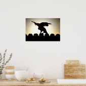 Hawk on Fence Poster (Keuken)