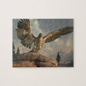 Hawk op de Rocks Legpuzzel (Horizontaal)