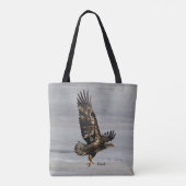 Hawk over de canvas tas (Achterkant)