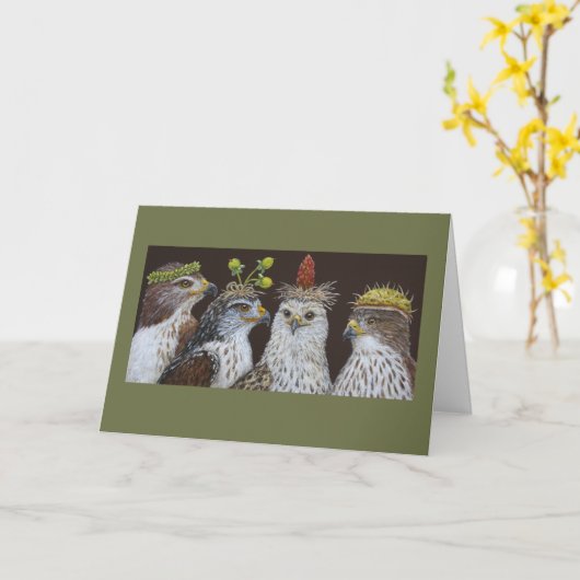 Hawk Party-kaart Kaart (Gele Bloem)