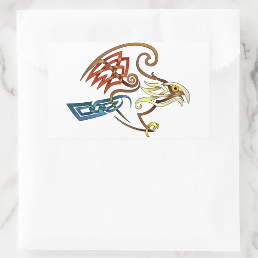 Hawk Rechthoekige Sticker (Tas)