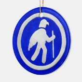 Hawk Trail Marker Keramisch Ornament (Links)